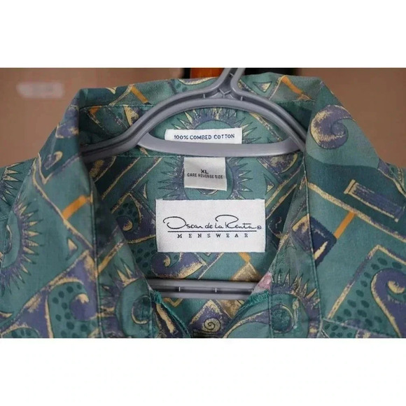 90s Oscar De La Renta Shirt Men's XL #355 - Picture 5 of 5